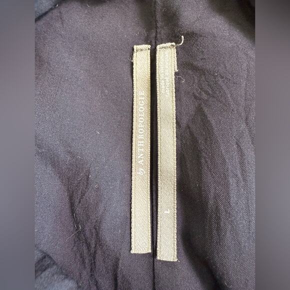 By Anthropologie Black and White Gingham Apron-Style Mini Dress Size Large - Picture 6 of 10